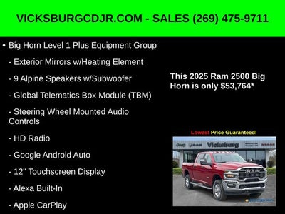2025 RAM Ram 2500 RAM 2500 BIG HORN CREW CAB 4X4 6'4' BOX