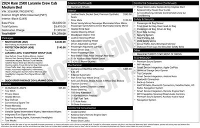 2024 RAM 2500 Laramie Crew Cab 4x4 6'4' Box