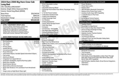 2024 RAM 2500 Big Horn Crew Cab 4x4 8' Box