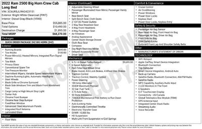 2022 RAM 2500 Big Horn Crew Cab 4x4 8' Box