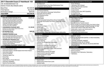 2017 Chevrolet Cruze LT Auto