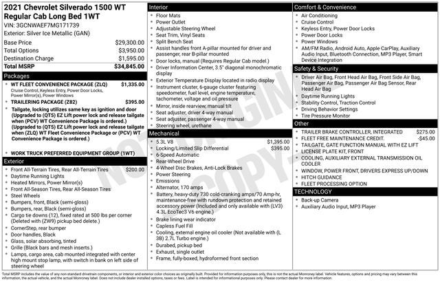 2021 Chevrolet Silverado 1500 WT