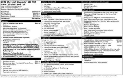 2022 Chevrolet Silverado 1500 4WD Crew Cab Short Bed RST