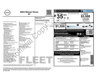 2024 Nissan Versa 1.6 SV