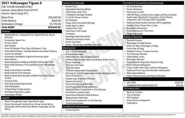 2021 Volkswagen Tiguan 2.0T S