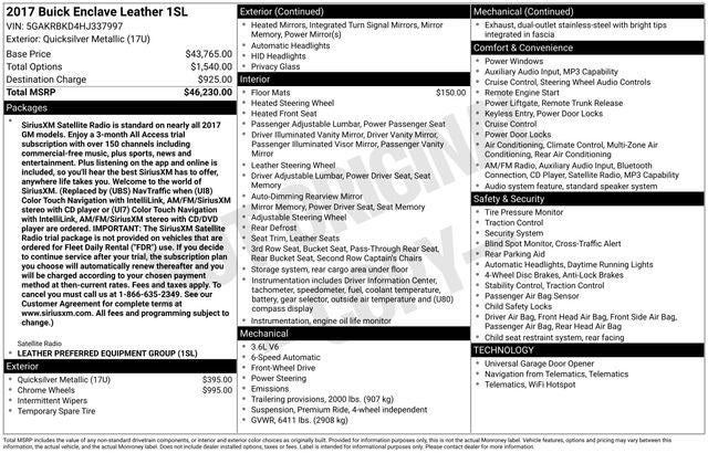 2017 Buick Enclave Leather