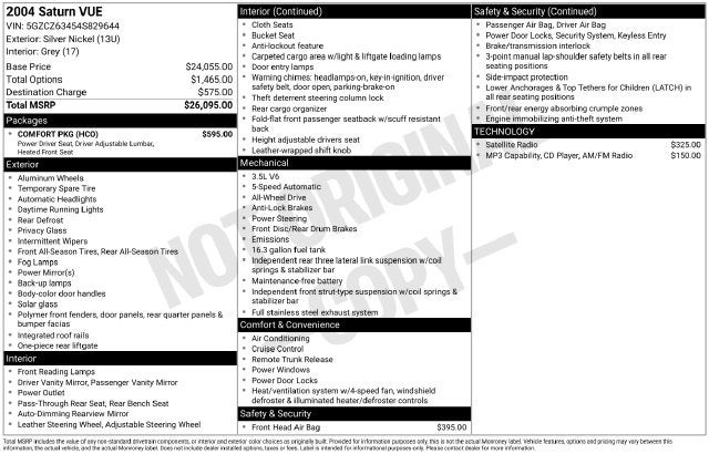 2004 Saturn VUE V6