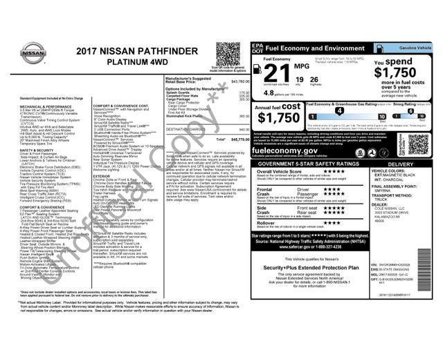 2017 Nissan Pathfinder Platinum
