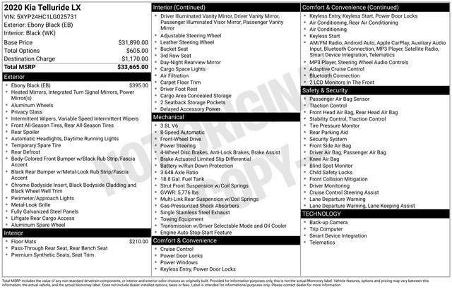 2020 Kia Telluride LX