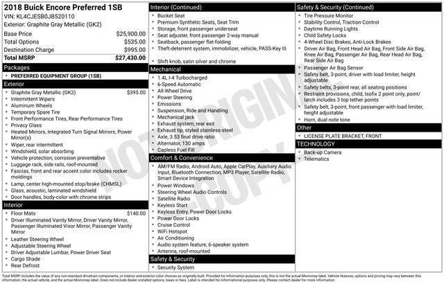 2018 Buick Encore Preferred