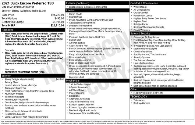 2021 Buick Encore Preferred