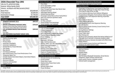 2026 Chevrolet Trax FWD 2RS