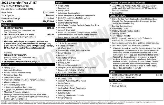 2022 Chevrolet Trax AWD LT