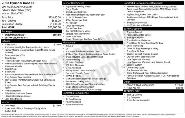 2023 Hyundai Kona SE