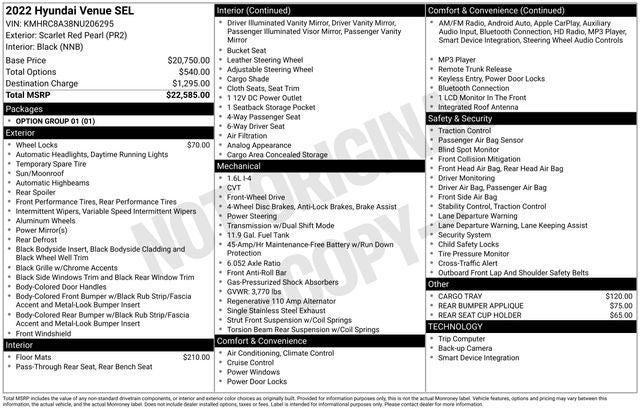 2022 Hyundai Venue SEL