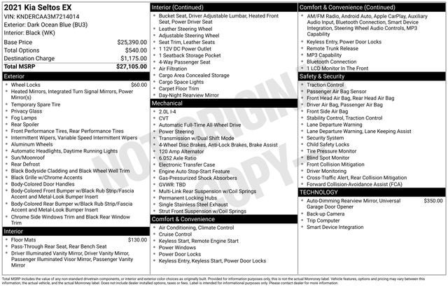 2021 Kia Seltos EX