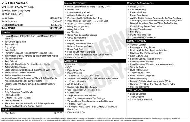 2021 Kia Seltos S