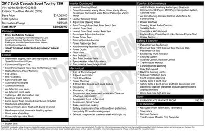 2017 Buick Cascada Sport Touring